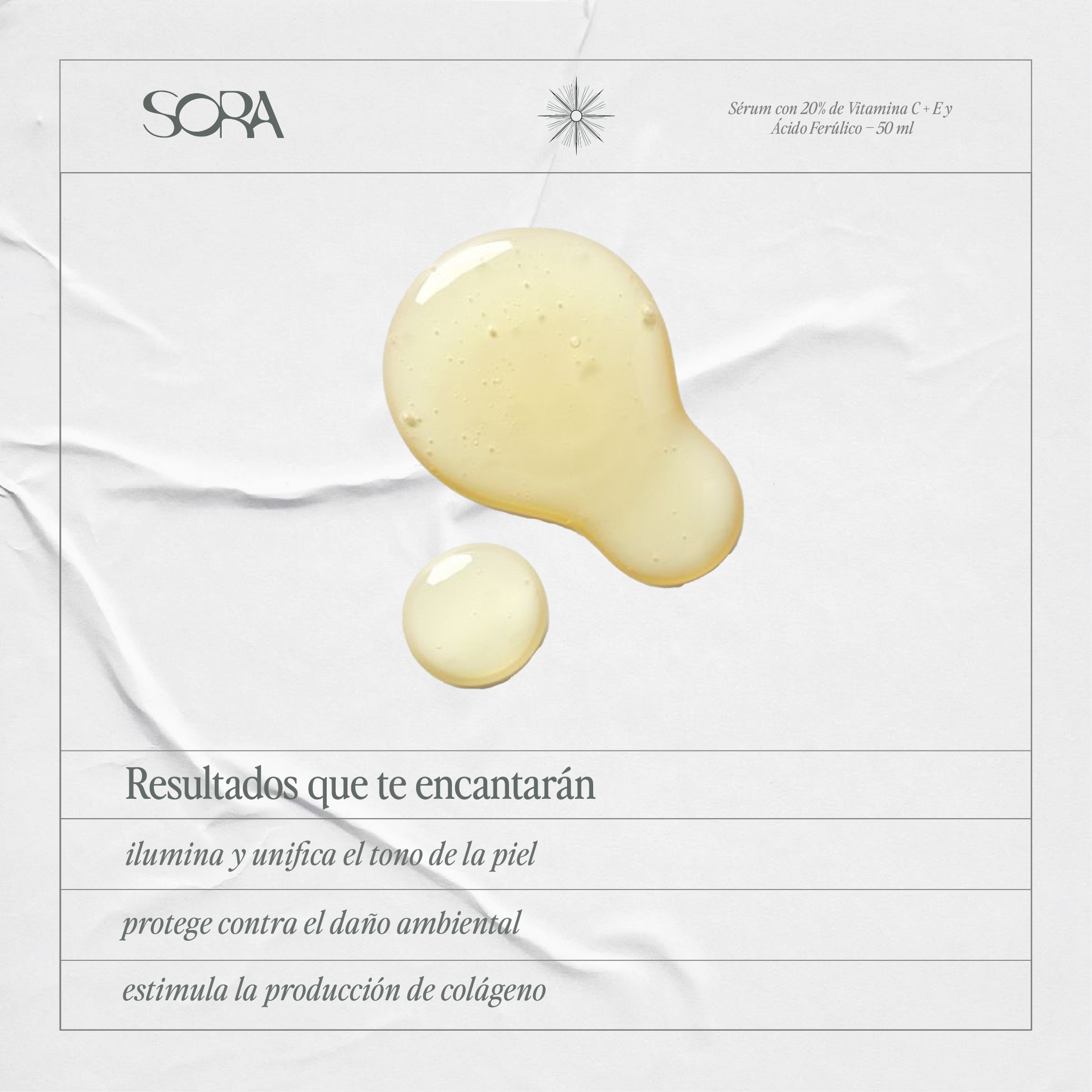 Sérum con 20% de Vitamina C + E y Ácido Ferúlico – 50 ml